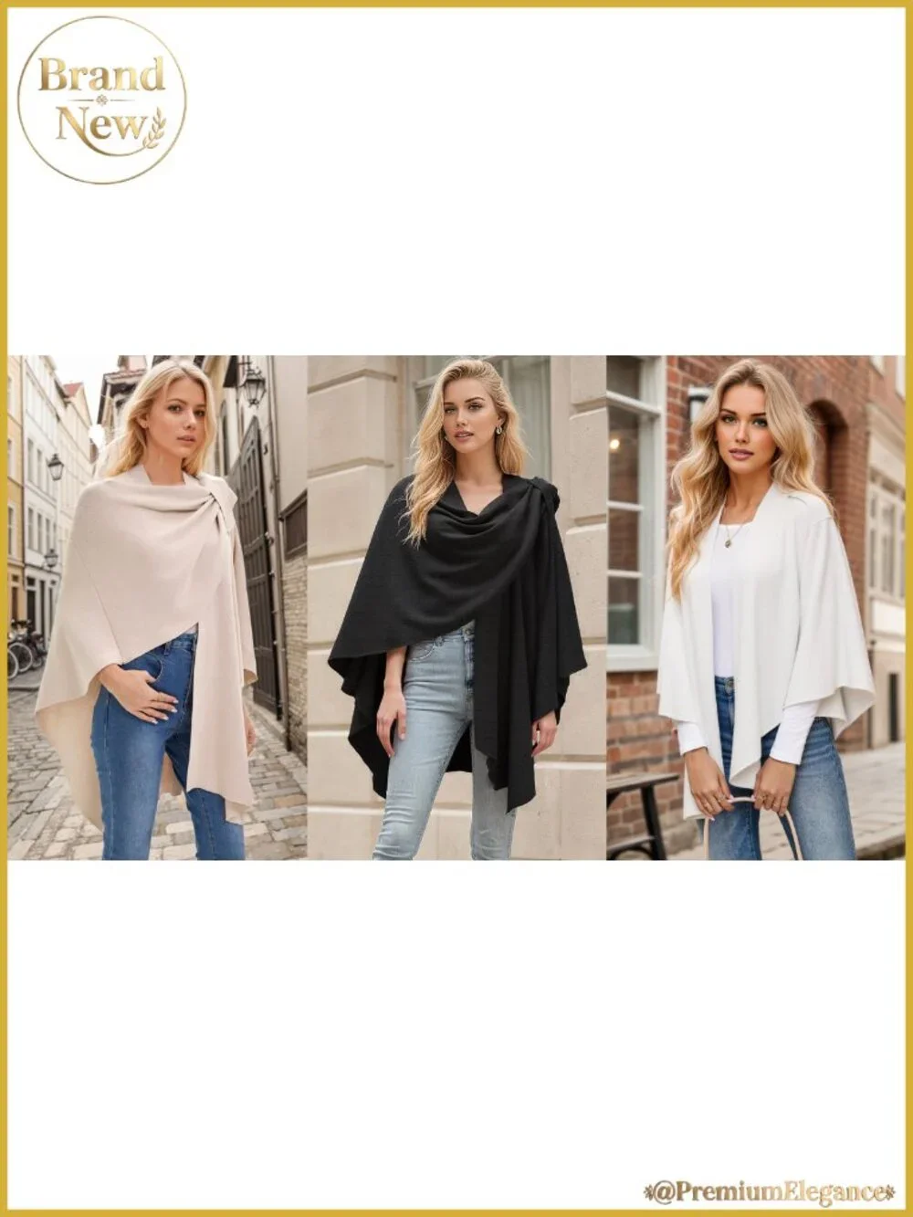 Women's Cross Front Poncho Elegant Shawl Wrap for Wedding Formal Evening